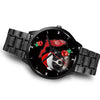 Cute Border Collie On Christmas Florida Wrist Watch-Free Shipping