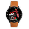 Cute Border Collie On Christmas Florida Wrist Watch-Free Shipping