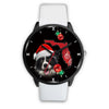 Cute Border Collie On Christmas Florida Wrist Watch-Free Shipping