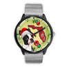 Boston Terrier On Christmas Florida Wrist Watch-Free Shipping