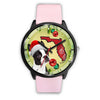 Boston Terrier On Christmas Florida Wrist Watch-Free Shipping