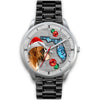 Boxer Dog On Christmas Florida Wrist Watch-Free Shipping