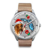 Boxer Dog On Christmas Florida Wrist Watch-Free Shipping