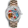 Boxer Dog On Christmas Florida Wrist Watch-Free Shipping