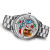 Boxer Dog On Christmas Florida Wrist Watch-Free Shipping