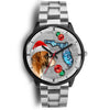 Boxer Dog On Christmas Florida Black Wrist Watch-Free Shipping