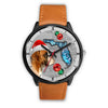 Boxer Dog On Christmas Florida Black Wrist Watch-Free Shipping