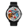 Boxer Dog On Christmas Florida Black Wrist Watch-Free Shipping