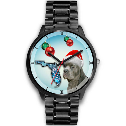 Cane Corso On Christmas Florida Wrist Watch-Free Shipping