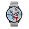 Cardigan Welsh Corgi On Christmas Wrist Watch-Free Shipping