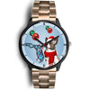 Cardigan Welsh Corgi On Christmas Wrist Watch-Free Shipping