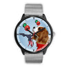 Cavalier King Charles Spaniel On Christmas Print Wrist Watch-Free Shipping-FL State