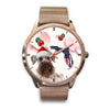 Cesky Terrier On Christmas Florida Wrist Watch-Free Shipping