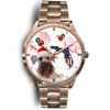 Cesky Terrier On Christmas Florida Wrist Watch-Free Shipping