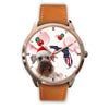 Cesky Terrier On Christmas Florida Wrist Watch-Free Shipping