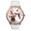 Cesky Terrier On Christmas Florida Wrist Watch-Free Shipping