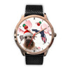 Cesky Terrier On Christmas Florida Wrist Watch-Free Shipping