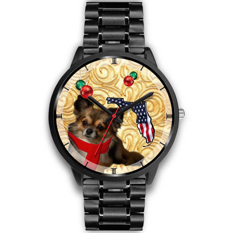 Chihuahua Dog On Christmas Florida Wrist Watch-Free Shipping