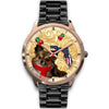 Chihuahua Dog On Christmas Florida Golden Wrist Watch-Free Shipping