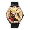 Chihuahua Dog On Christmas Florida Golden Wrist Watch-Free Shipping