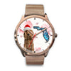 Cocker Spaniel On Christmas Florida Golden Wrist Watch-Free Shipping