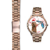 Cocker Spaniel On Christmas Florida Golden Wrist Watch-Free Shipping