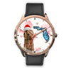 Cocker Spaniel On Christmas Florida Golden Wrist Watch-Free Shipping