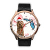 Cocker Spaniel On Christmas Florida Golden Wrist Watch-Free Shipping