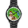 Rough Collie On Christmas Florida Wrist Watch-Free Shipping