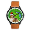 Rough Collie On Christmas Florida Wrist Watch-Free Shipping