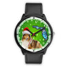 Rough Collie On Christmas Florida Wrist Watch-Free Shipping