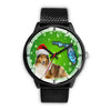 Rough Collie On Christmas Florida Wrist Watch-Free Shipping