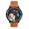 Cute Dachsund Dog On Christmas Florida Wrist Watch-Free Shipping