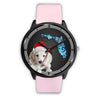 Cute Dachsund Dog On Christmas Florida Wrist Watch-Free Shipping