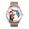 Doberman Pinscher On Christmas Florida Wrist Watch-Free Shipping