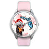 Doberman Pinscher On Christmas Florida Wrist Watch-Free Shipping