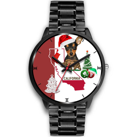 Miniature Pinscher Dog California Christmas Special Wrist Watch-Free Shipping