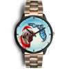 English Mastiff On Christmas Florida Wrist Watch-Free Shipping