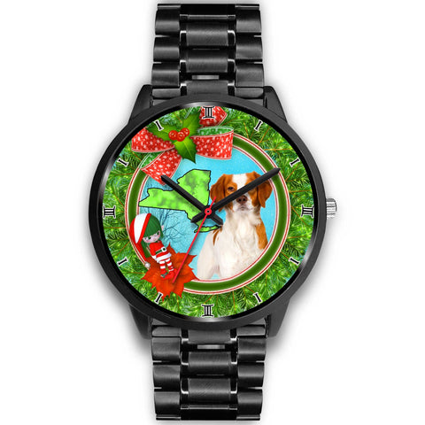 Cute Brittany Dog New York Christmas Special Wrist Watch-Free Shipping
