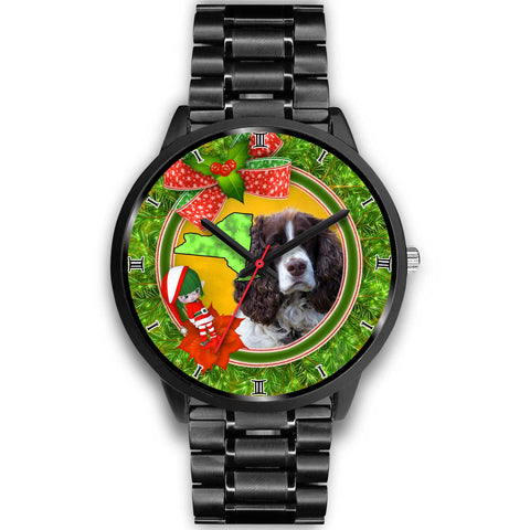 English Springer Spaniel Dog New York Christmas Special Wrist Watch-Free Shipping