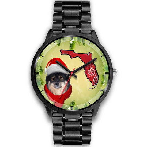 Finnish Lapphund On Christmas Florida Wrist Watch-Free Shipping