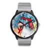 French Bulldog On Christmas Florida Wrist Watch-Free Shipping