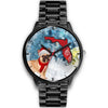 French Bulldog On Christmas Florida Wrist Watch-Free Shipping