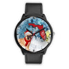 French Bulldog On Christmas Florida Wrist Watch-Free Shipping