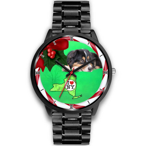 Australian Shepherd Dog New York Christmas Special Wrist Watch-Free Shipping