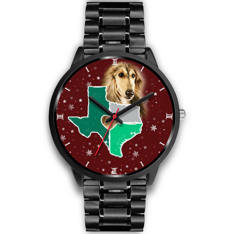 Afghan Hound Dog Texas Christmas Special Wrist Watch-Free Shipping