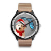 Goldendoodle On Christmas Florida Wrist Watch-Free Shipping