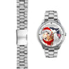 Golden Retriever On Christmas Florida Silver Wrist Watch-Free Shipping