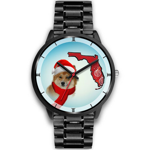 Icelandic Sheepdog On Christmas Florida Wrist Watch-Free Shipping