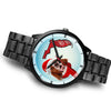 Irish Red And White Setter On Christmas Florida Wrist Watch-Free Shipping